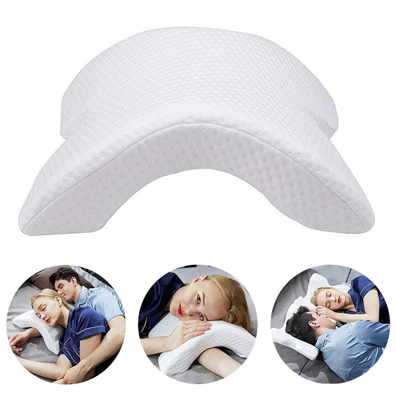 U-Shaped Curved Orthopedic Pillow for Sleep Memeory Foam Hand Pillow Hollow Orthopedic Products Neck Pillow Travel Side Sleepers