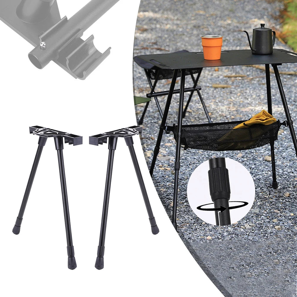 Folding Workbench Legs Metal Foldable Furniture Legs Adjustable Height Coffee Table Legs Camping Equipment Outdoor Travel