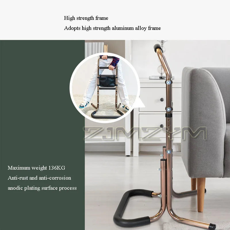 Mobile Get Up Booster Railing Sofa Stand Up Assist Frame Armrest Adjustable Height Chair Lift Assist Devices For Seniors Adults