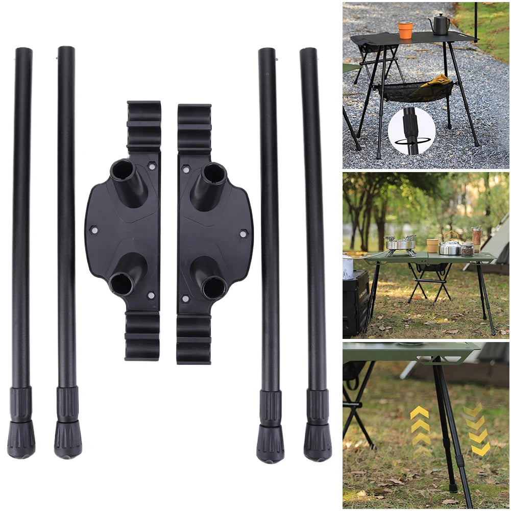 Folding Workbench Legs Metal Foldable Furniture Legs Adjustable Height Coffee Table Legs Camping Equipment Outdoor Travel