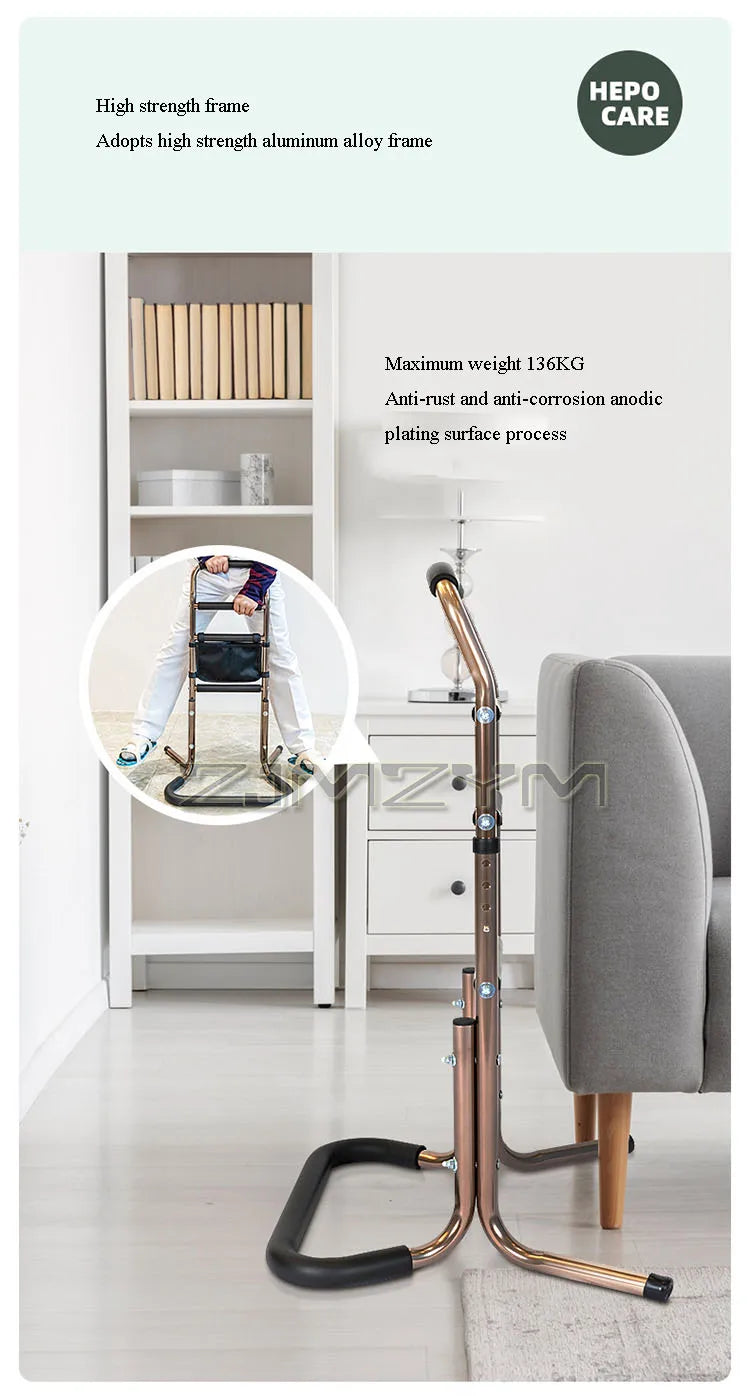 Mobile Get Up Booster Railing Sofa Stand Up Assist Frame Armrest Adjustable Height Chair Lift Assist Devices For Seniors Adults