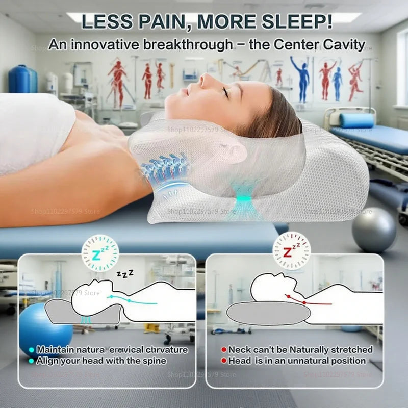 Cervical Support Pillow Memory Foam Neck Pain Relief Pillow for Neck and Shoulder Comfort Ergonomic Cervical Cushion for Sleep