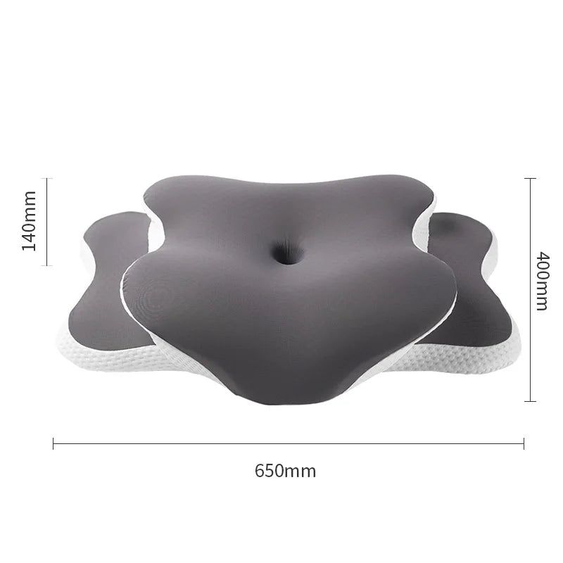 Ergonomic Cervical Pillow Memory Foam Pillow Neck Pain Relief Comes With Ice Silk Pillowcase Adjustable  For Back Side Sleepers