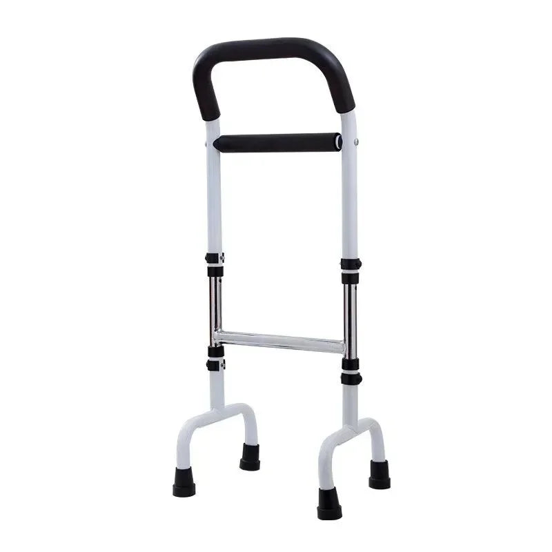 Carbon Steel Senior Assistance Device  Mobile Toilet Bedside Handle Sturdy Suction Cup Bar  Four-Leg Cane Toilet Support