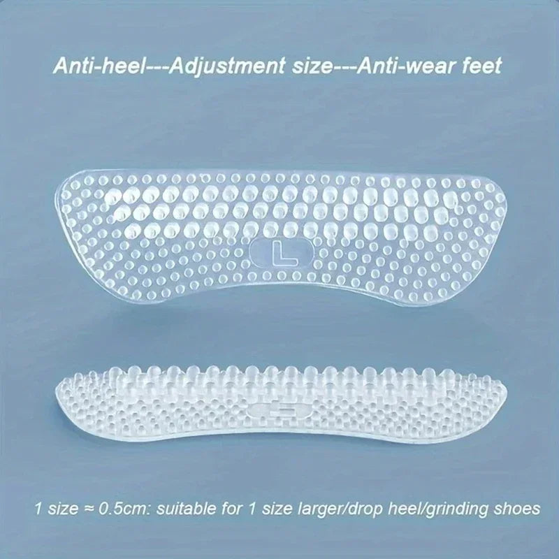Upgrade Silicone Heel Stickers Heels Grips for Women Men Anti Slip Heel Cushions Non-Slip Inserts Pads Foot Heel Care Protector