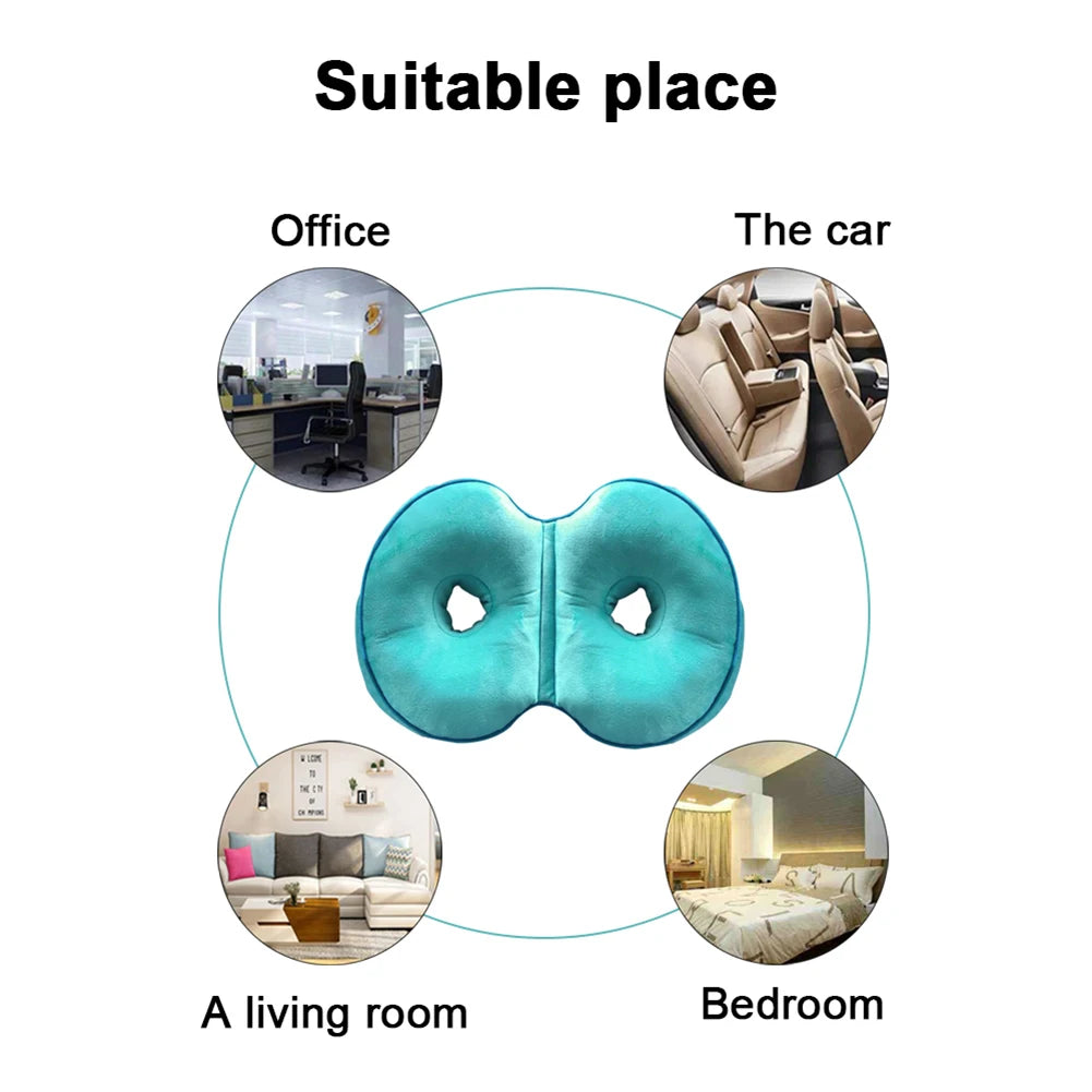 Multifunction Dual Comfort Orthopedic Cushion Pelvis Pillow Memory Foam Hip Lift Hips Up Seat Cushion for Pressure Relief