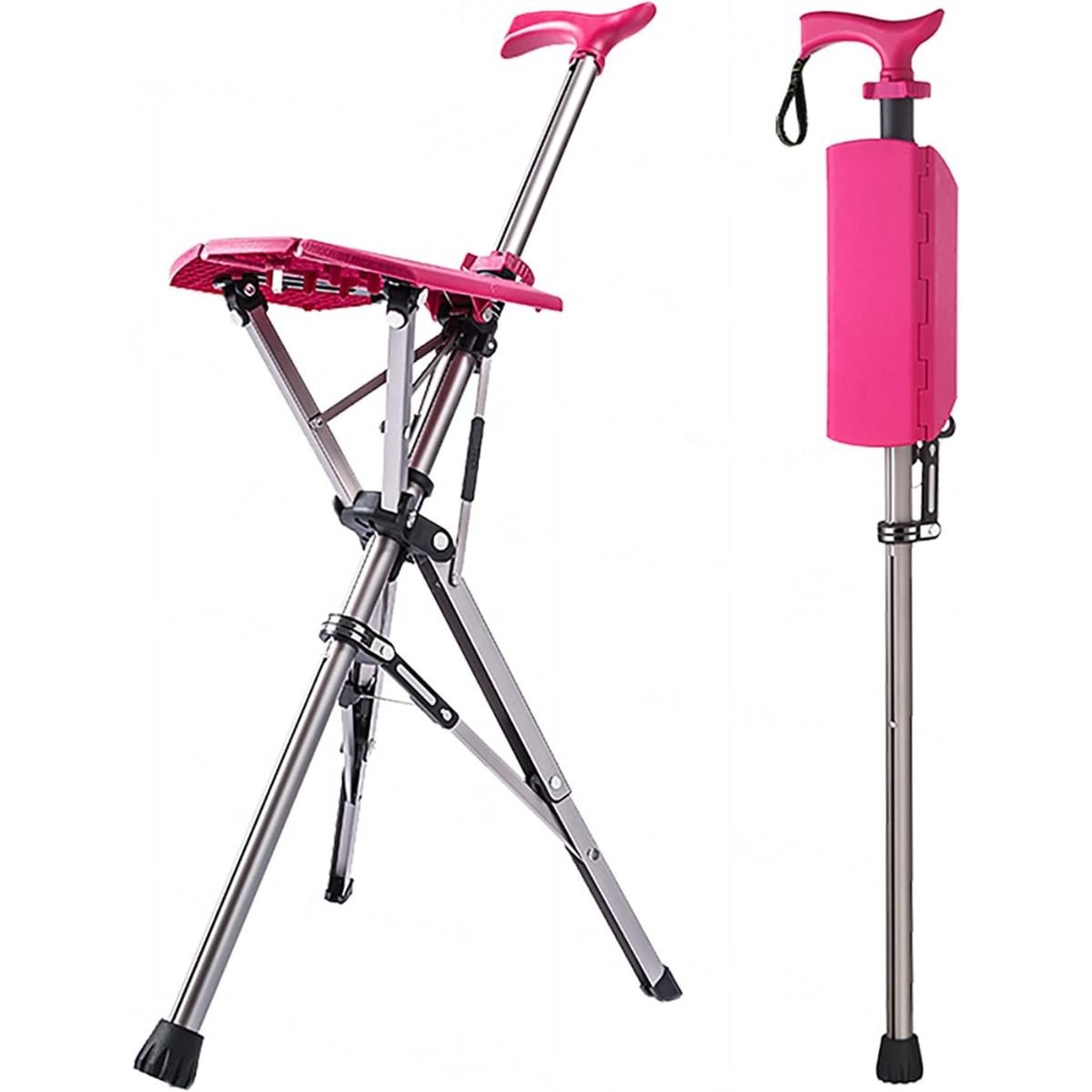 DualRest® – Bastón con Asiento Ergonómico Plegable (Soporta hasta 100 kg) - paraelabuelo.com