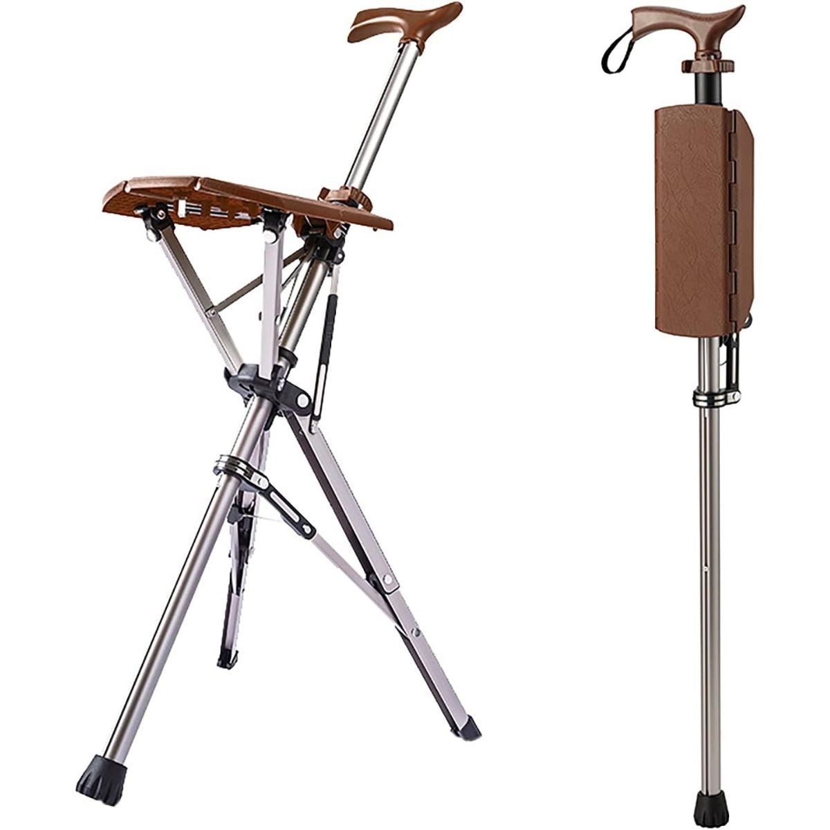 DualRest® – Bastón con Asiento Ergonómico Plegable (Soporta hasta 100 kg) - paraelabuelo.com