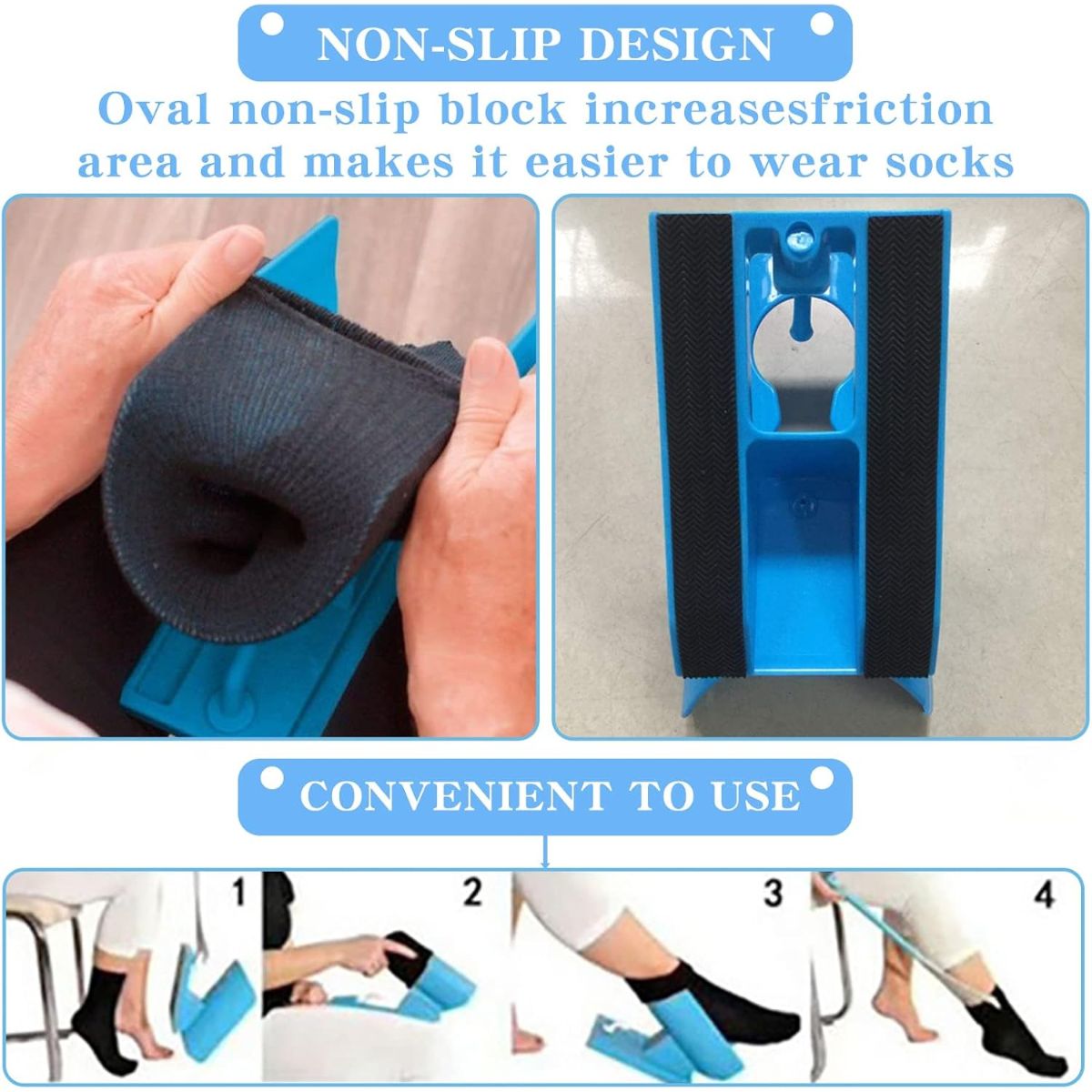 EasySock® – Asistente para Medias y Calzador 2 en 1 (Diseño Ergonómico) - paraelabuelo.com