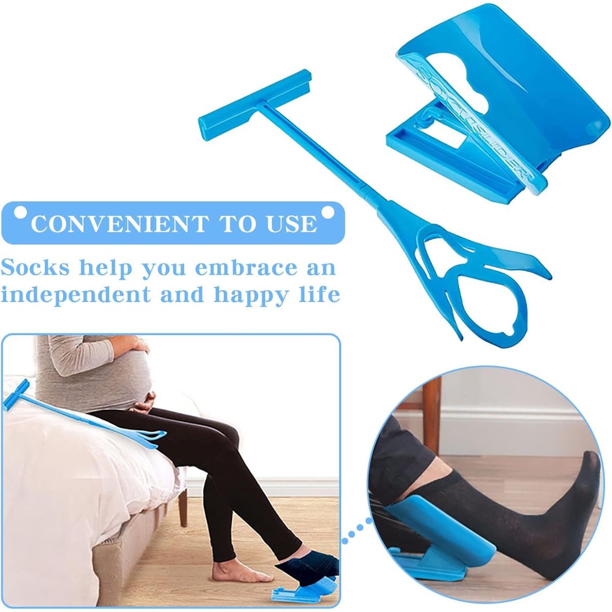 EasySock® – Asistente para Medias y Calzador 2 en 1 (Diseño Ergonómico) - paraelabuelo.com