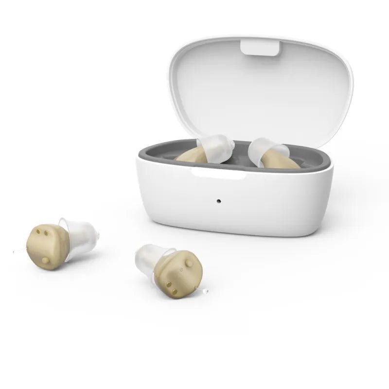 HearClear® C20 – Mini Amplificador Auditivo Recargable Intraural (Par) - paraelabuelo.com