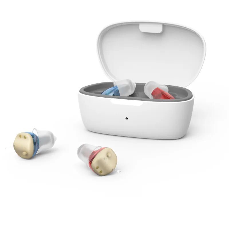 HearClear® C20 – Mini Amplificador Auditivo Recargable Intraural (Par) - paraelabuelo.com
