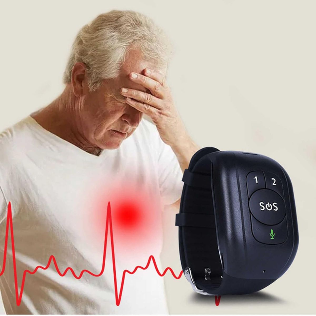 Reloj Inteligente SOS 4G con GPS y Detección de Caídas para Mayores - paraelabuelo.com