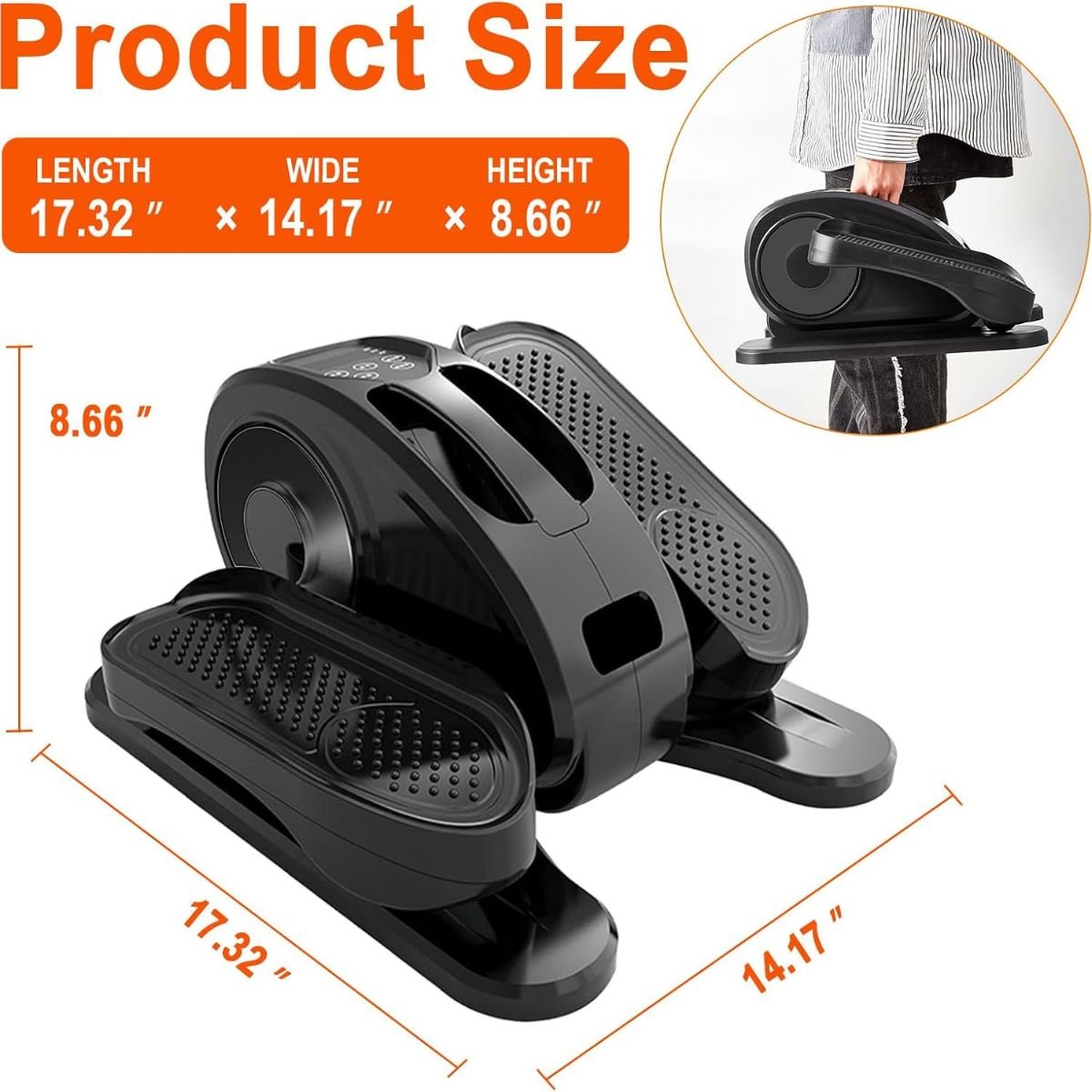 SmartStep® – Elíptica Compacta Eléctrica Bajo Escritorio con Control Remoto - paraelabuelo.com