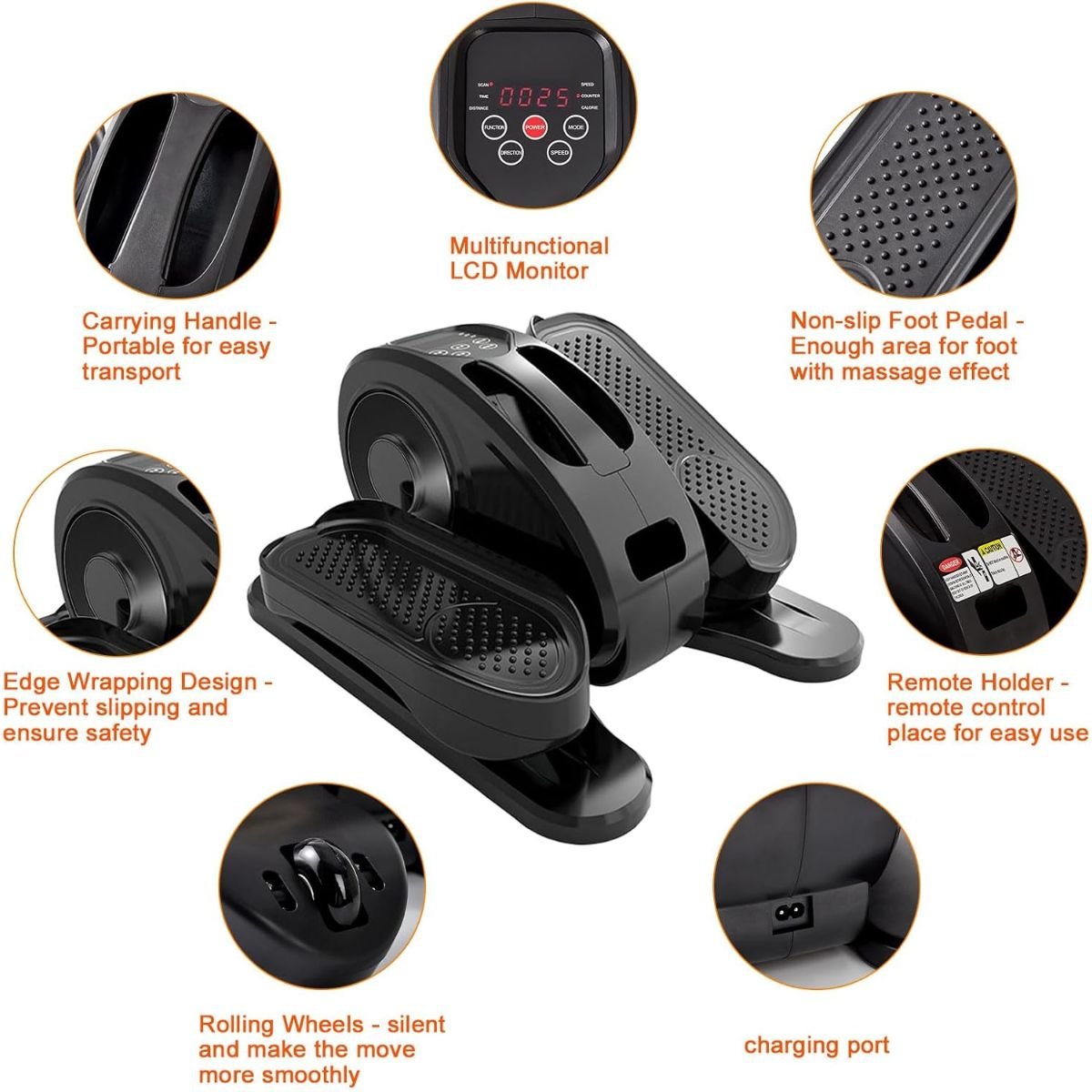 SmartStep® – Elíptica Compacta Eléctrica Bajo Escritorio con Control Remoto - paraelabuelo.com