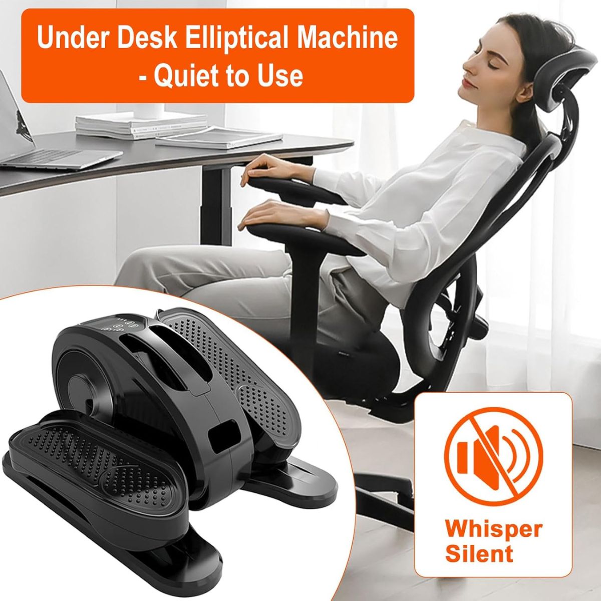 SmartStep® – Elíptica Compacta Eléctrica Bajo Escritorio con Control Remoto - paraelabuelo.com