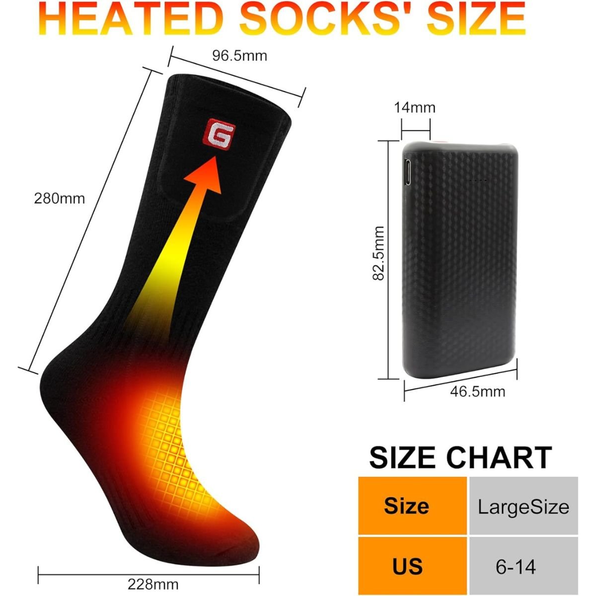 WarmSocks® – Calcetines Inteligentes con Calefacción por Batería (Unisex) - paraelabuelo.com