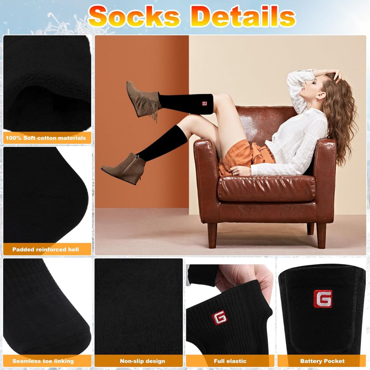 WarmSocks® – Calcetines Inteligentes con Calefacción por Batería (Unisex) - paraelabuelo.com