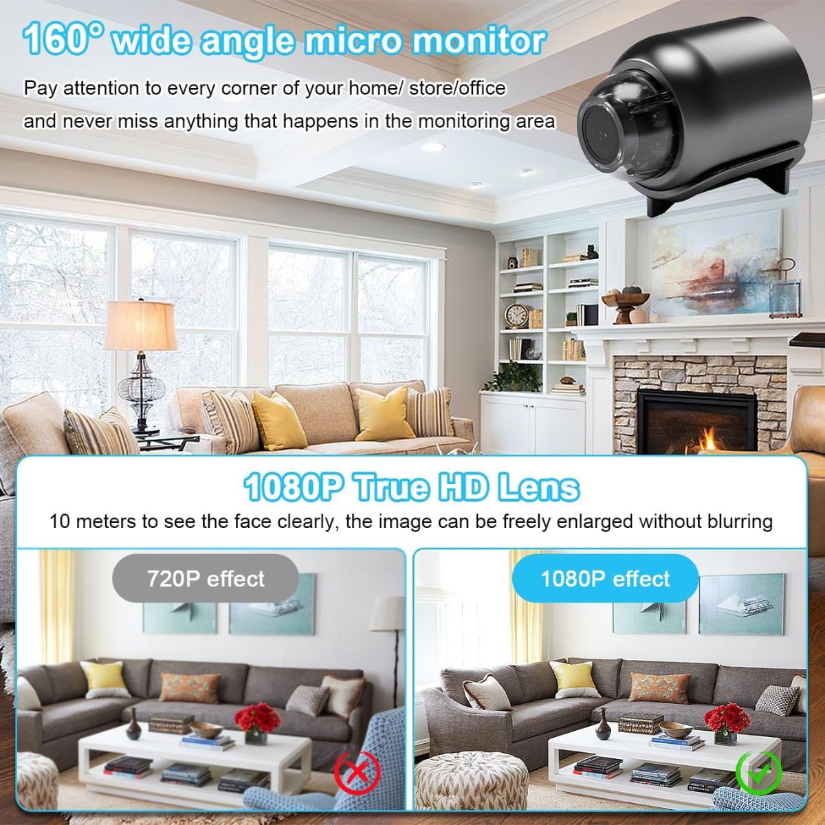 X5 StealthCam® – Mini Cámara de Seguridad WiFi 1080P con Visión Nocturna - paraelabuelo.com