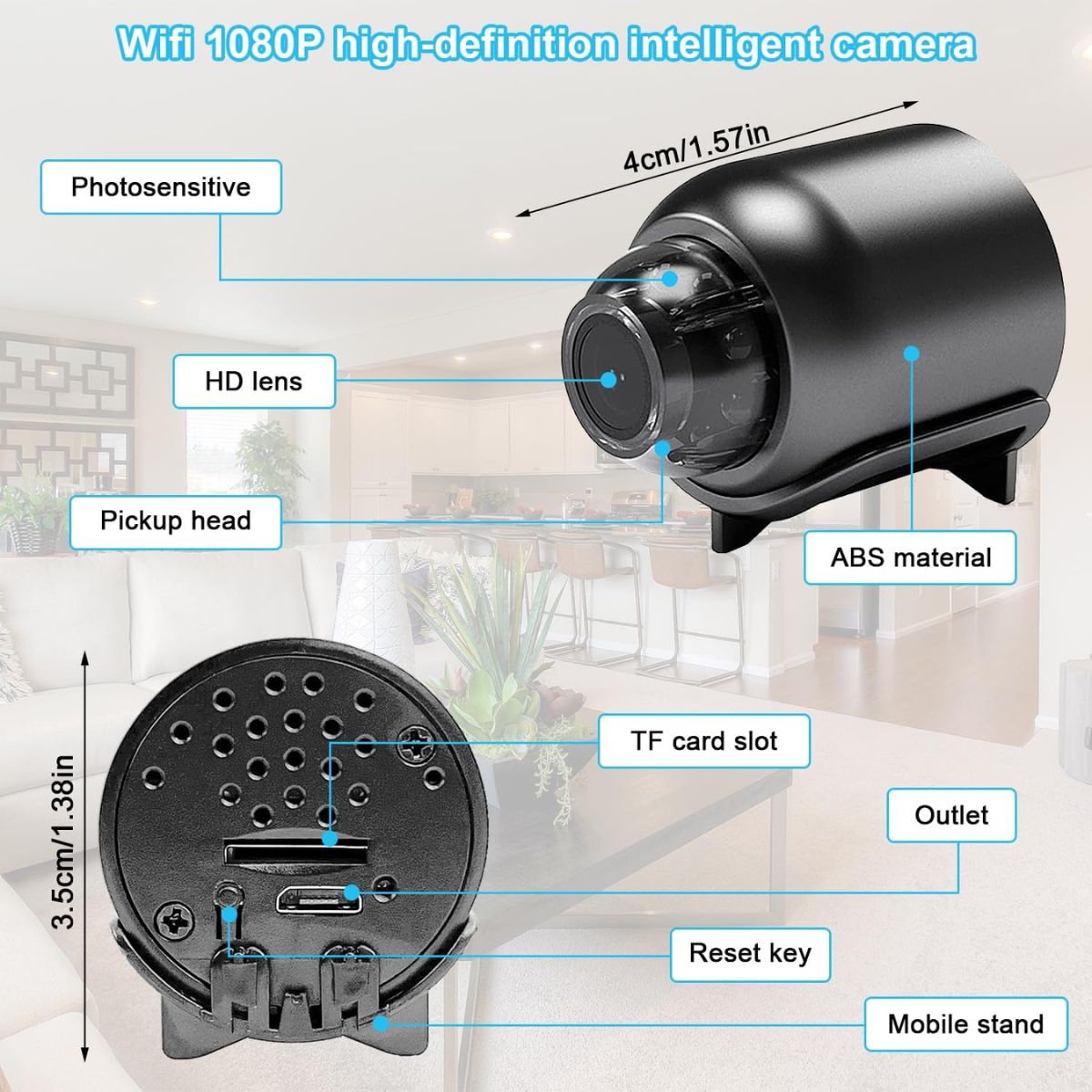 X5 StealthCam® – Mini Cámara de Seguridad WiFi 1080P con Visión Nocturna - paraelabuelo.com
